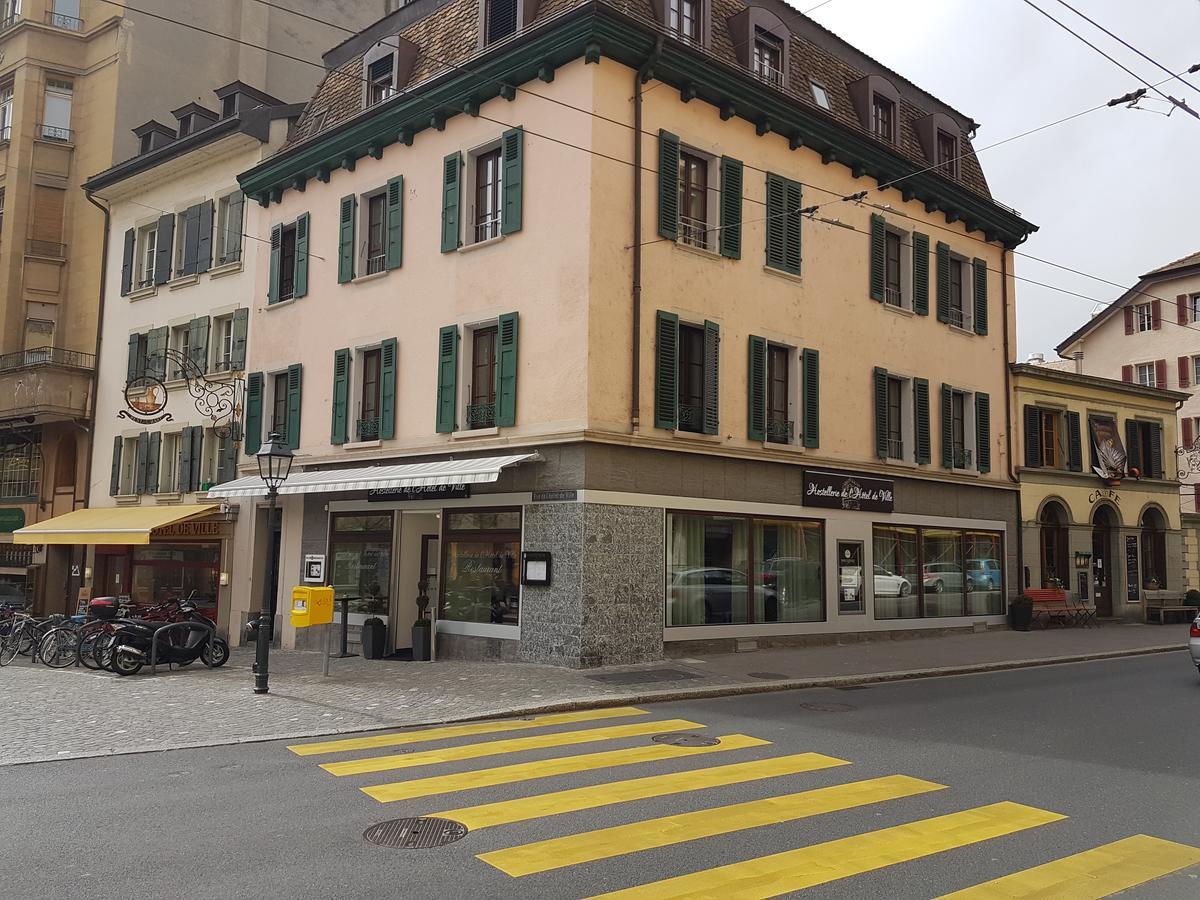 Hostellerie De L'Hotel De Ville Vevey Exterior foto